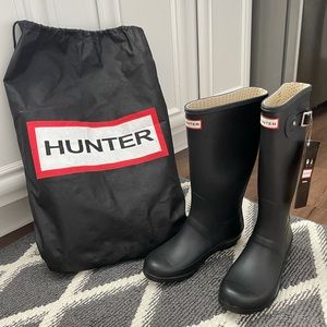 Hunter Original Tall Rain Boots Matte Black